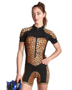 LPRD Leopard Centre Cycling Skinsuit | Close-up Front View