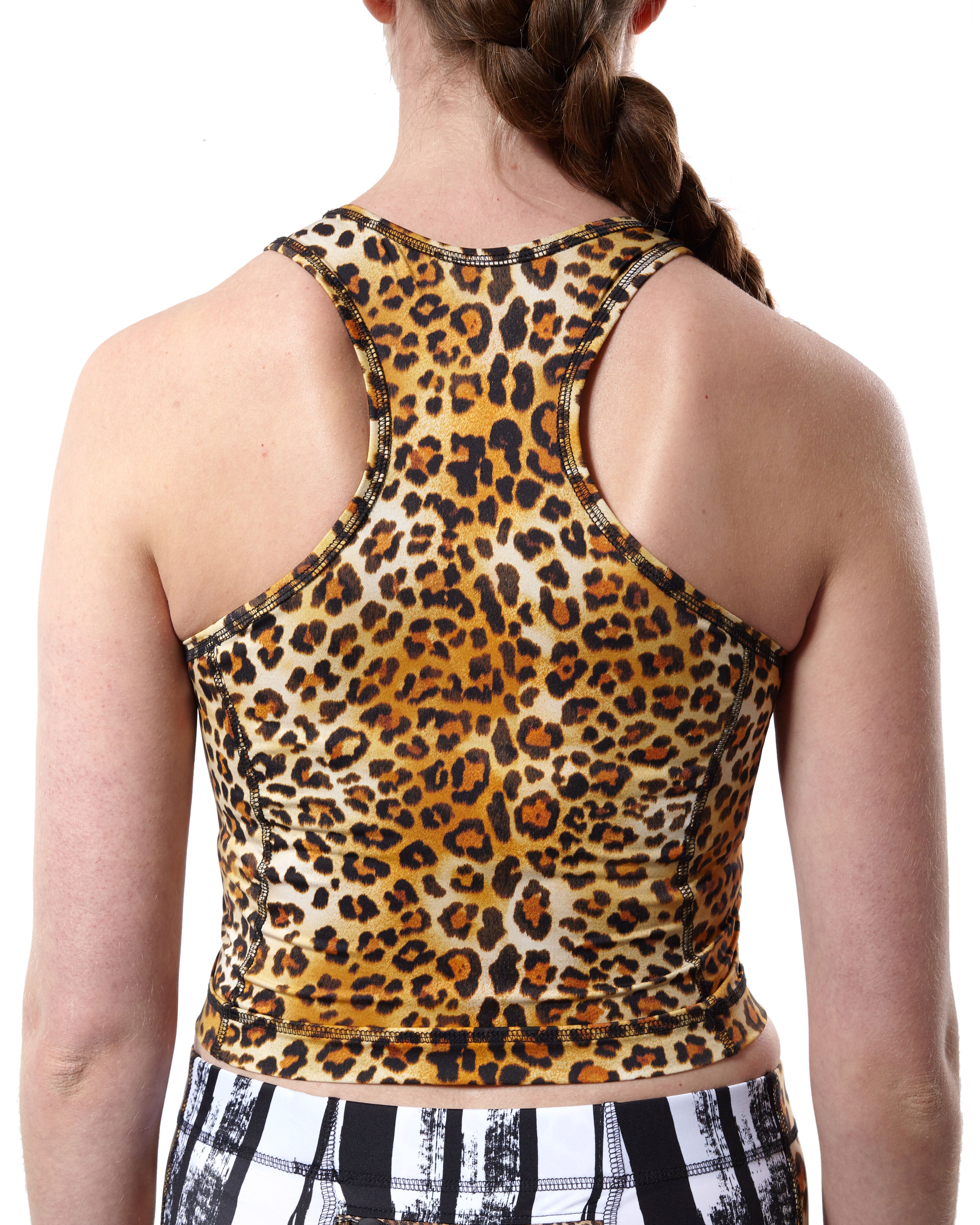LPRD Signature Leopard Tank Top Cropped - back view