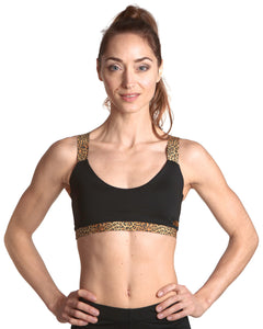 Athletic sports bra - Leopard print - Comfortable non-slip shoulder strap  bralette for workouts - High-performance bra top - Luxury sportswear - LPRD