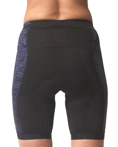 LPRD Midnight Leopard Panel Cycling Shorts | Back View Close