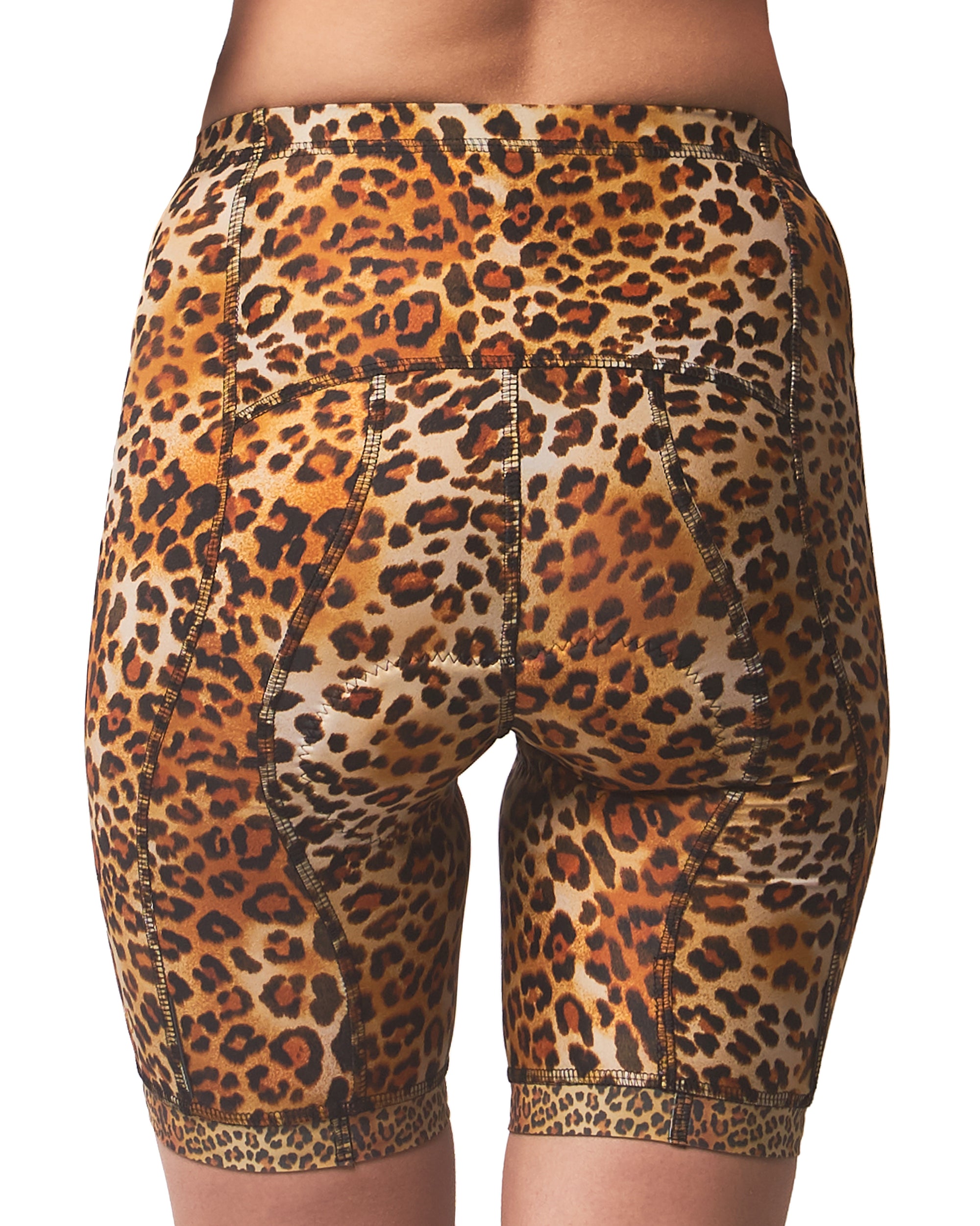 LPRD Leopard Cycling Shorts | Back View Close