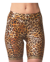 LPRD Leopard Cycling Shorts | Front View Close