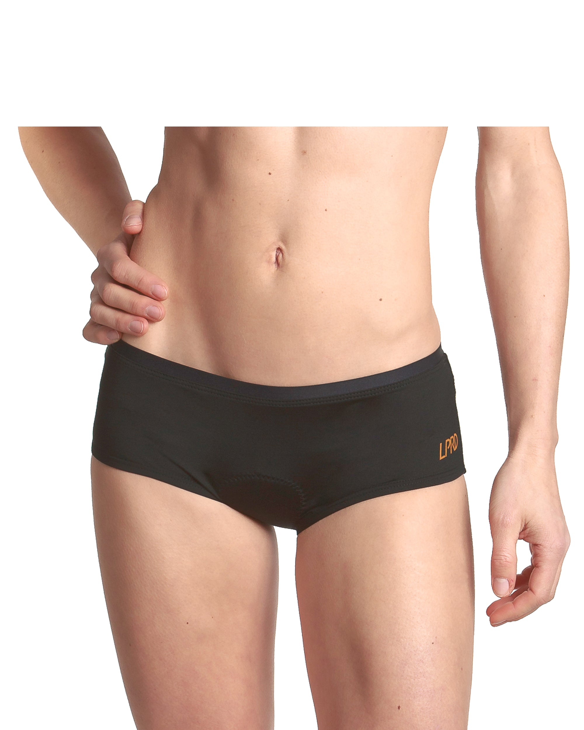 LPRD Black Cycling Hipster Undies | Front View Close