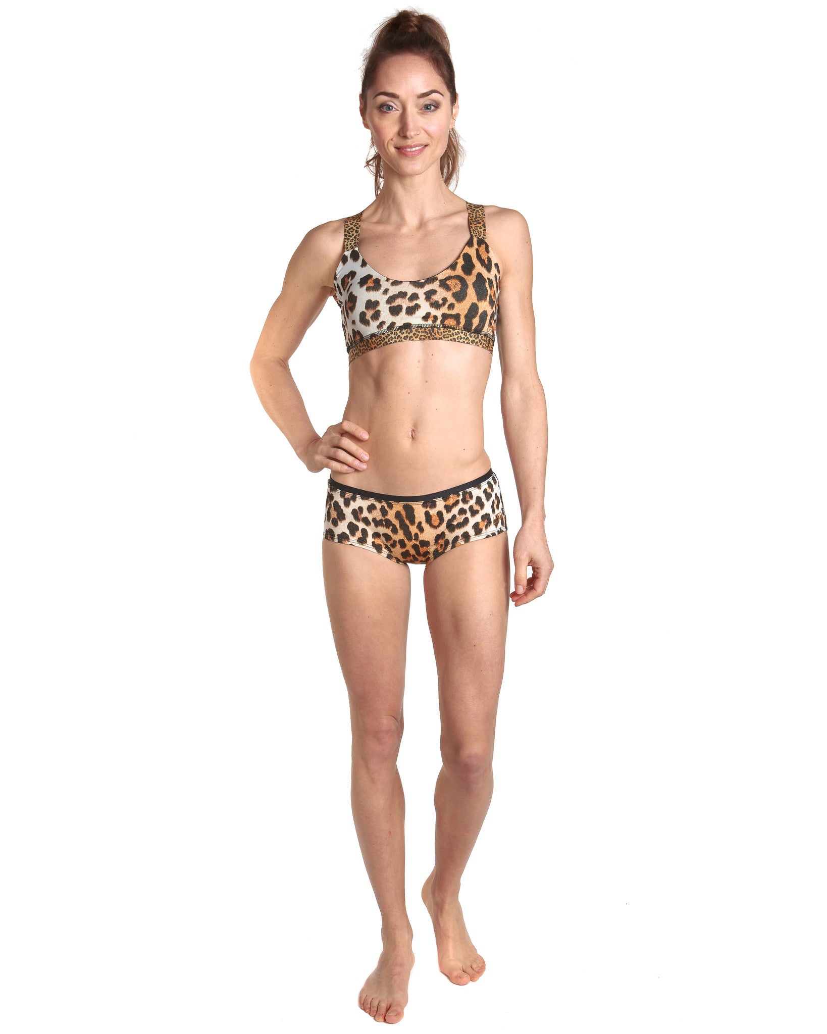 LPRD Leopard Large Cycling Hipster Undies | Front View