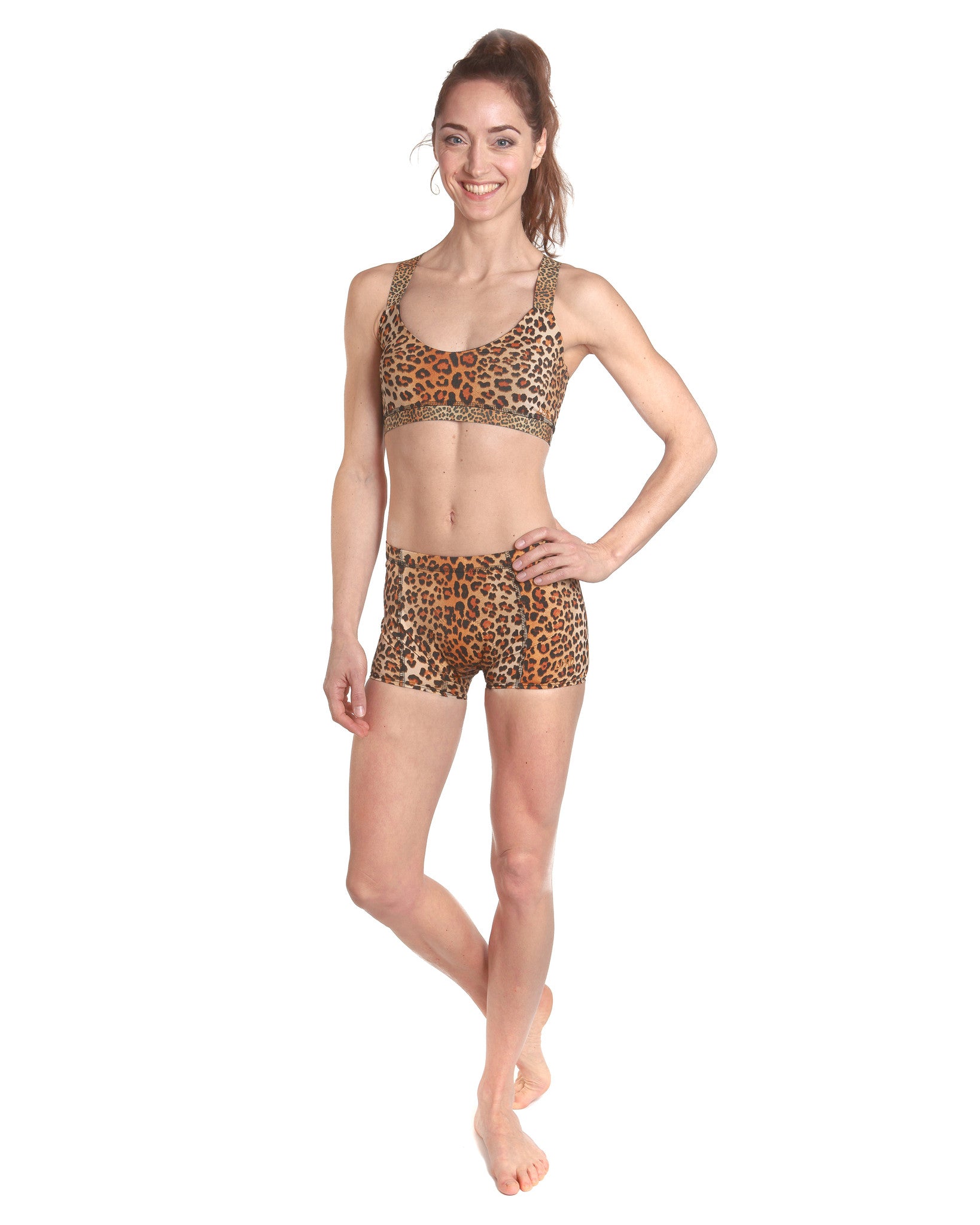 LPRD Leopard Cycling Hotpants | Front View