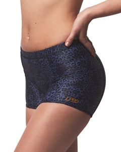 LPRD Midnight Leopard Cycling Hotpants | Side View Close