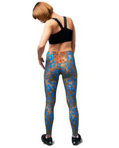 LPRD x SDW leggings blue - back view - contrast pocket