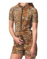 LPRD Signature Leopard Onesie Jumpsuit | Front View Close