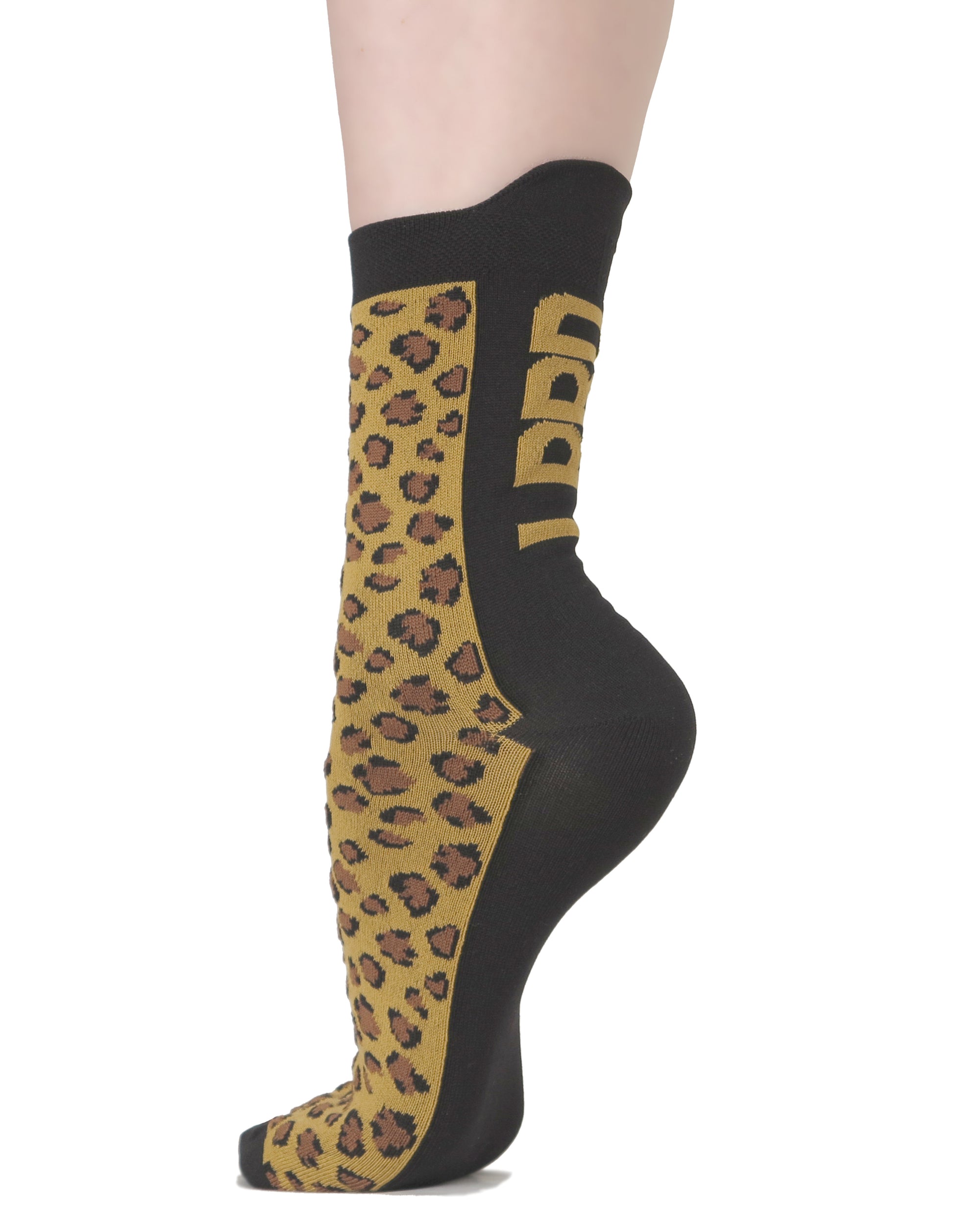 LPRD Signature Leopard Activewear Socks | Side View